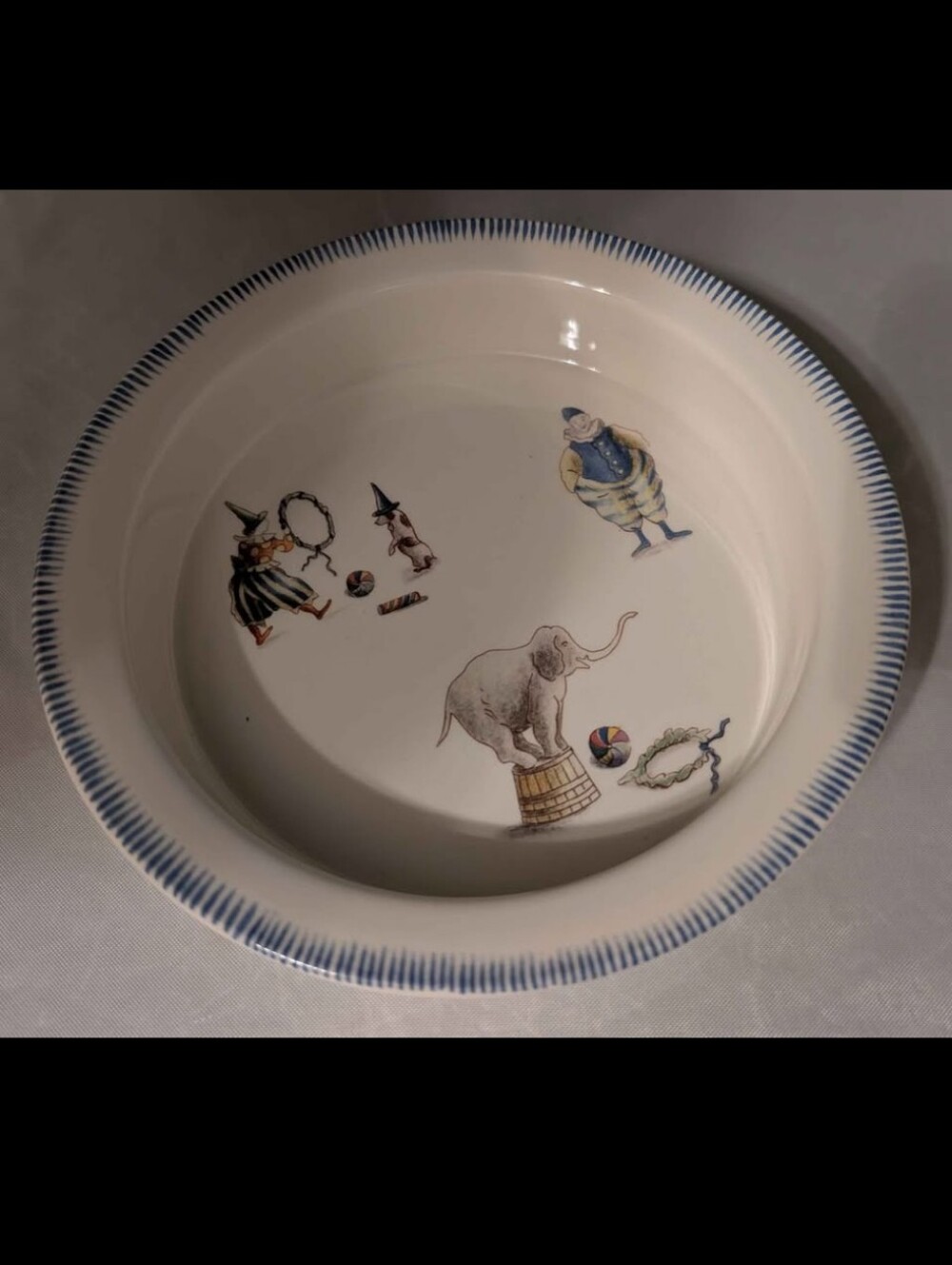✨ Hard-to-Find Vintage Faïencerie de Gien "Le Cirque" Porridge / Cereal Bowl ✨